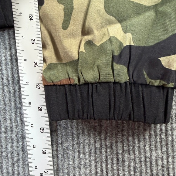 Like an Angel Cargo Jogger Pants Women XL Camo Black Faux Leather Excellent - Picture 7 of 8
